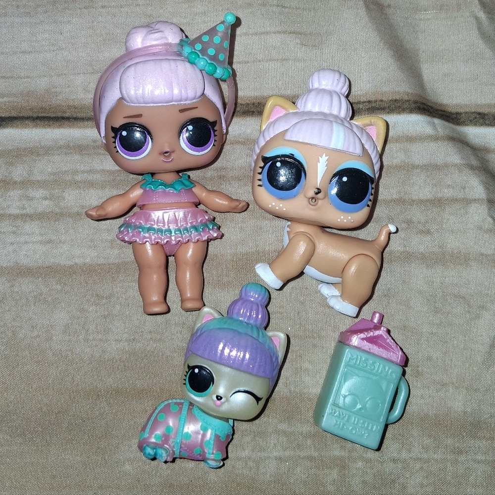 L.O.L. Surprise! Dolls and Pets Set - Pink and Purple